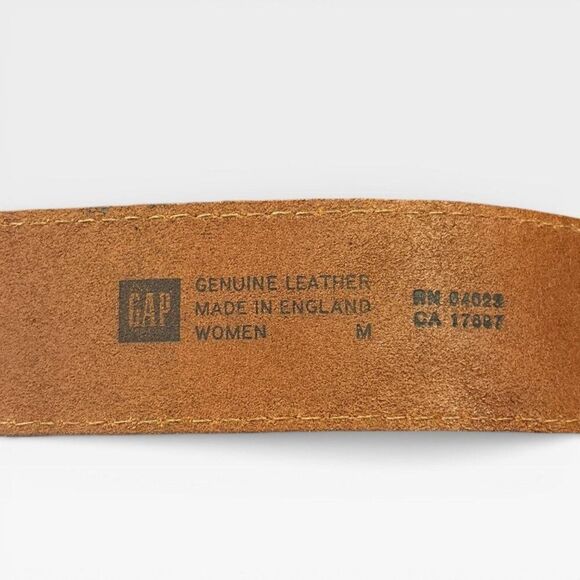 Vintage GAP Suede O-Ring Statement Belt M Boho Western Unique Made in England main image 4